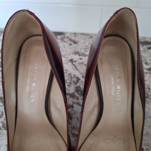 Karen Millen Pums  red Leather Heels size 38 - Picture 6 of 10